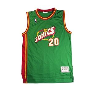 Mitchell & Ness Green and Red Sonics Jersey